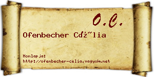 Ofenbecher Célia névjegykártya